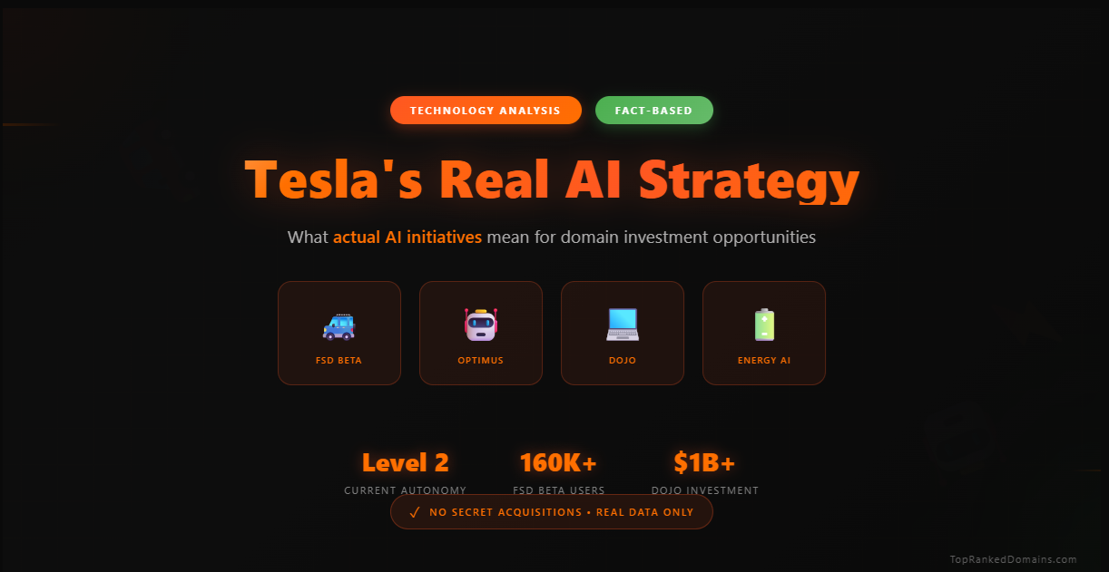 Tesla's Real AI Strategy: What It Means for Domain Investors